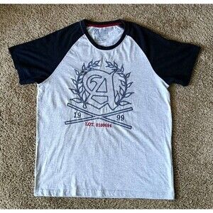 Akademics T-Shirt Men's Large Gray Embroidered Short Sleeve